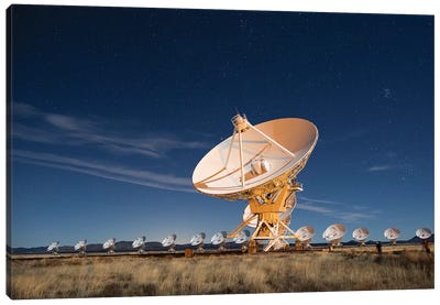 Radio telescopes at an Astronomy Observatory, New Mexico, USA I Canvas Art Print