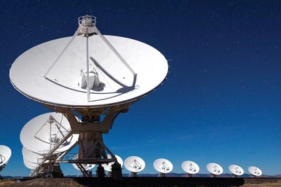Radio telescopes at an Astronomy Observatory, New Mexico, USA II by Maresa Pryor canvas print
