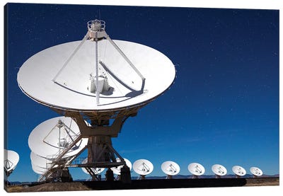 Radio telescopes at an Astronomy Observatory, New Mexico, USA II Canvas Art Print