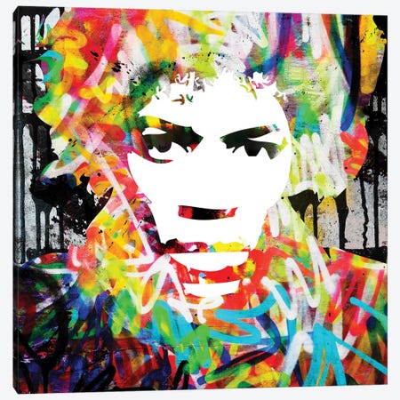 Jimi Hendrix Canvas Print #MPS14} by Morgan Paslier Canvas Artwork