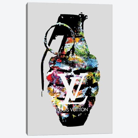 LV Flower Logo Black by TJ Fine Art Paper Poster ( Fashion > Fashion Brands > Louis Vuitton art) - 24x16x.25
