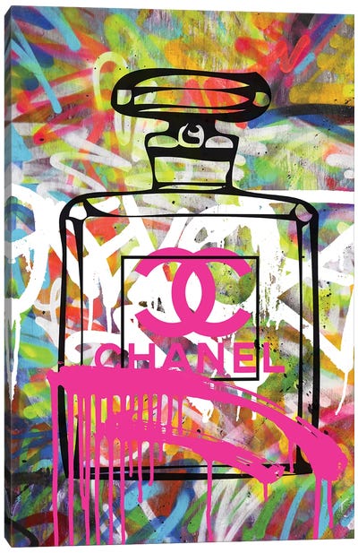Chanel 5 Canvas Art Print - Street Art & Graffiti