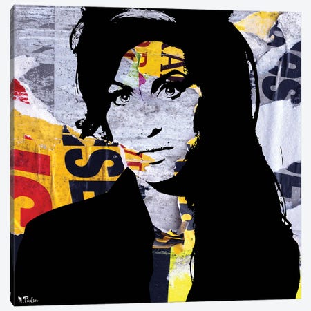 Amy Winehouse I Canvas Print #MPS66} by Morgan Paslier Canvas Art Print