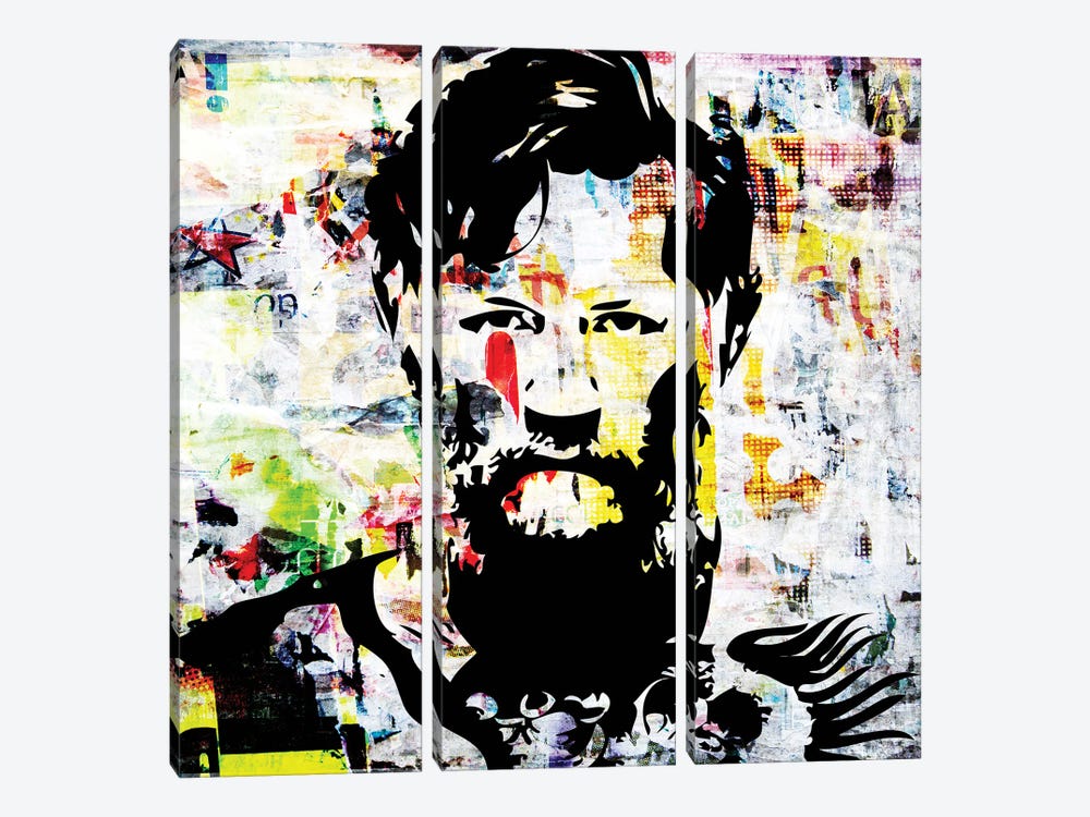 Conor McGregor by Morgan Paslier 3-piece Canvas Artwork