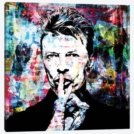 David Bowie Canvas Print #MPS75} by Morgan Paslier Canvas Wall Art