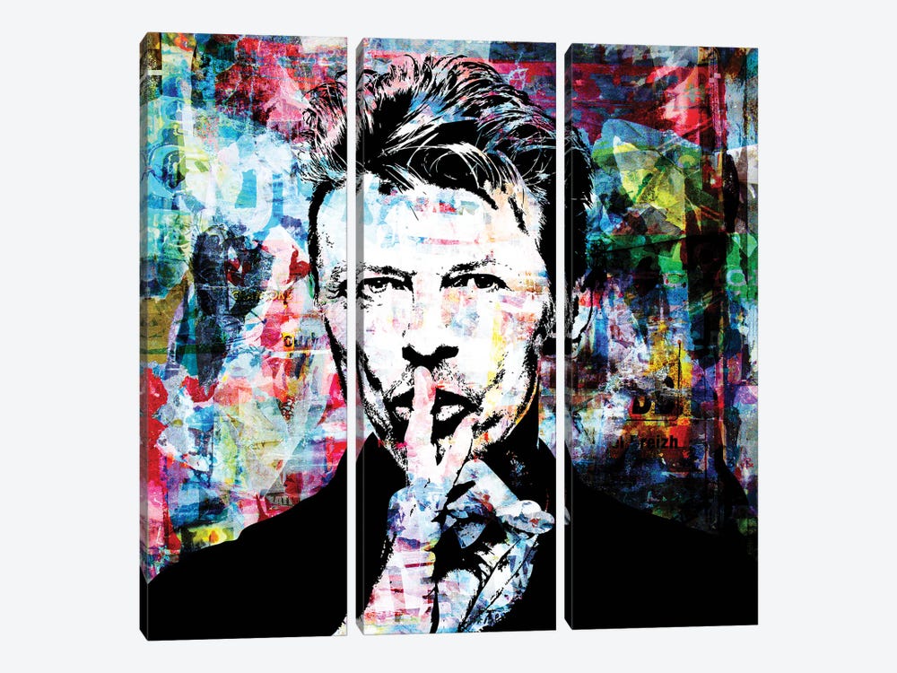 David Bowie by Morgan Paslier 3-piece Canvas Artwork