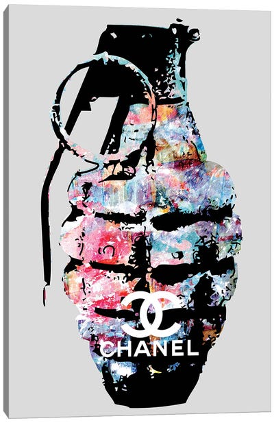 Grenade Chanel Canvas Art Print - Similar to Banksy