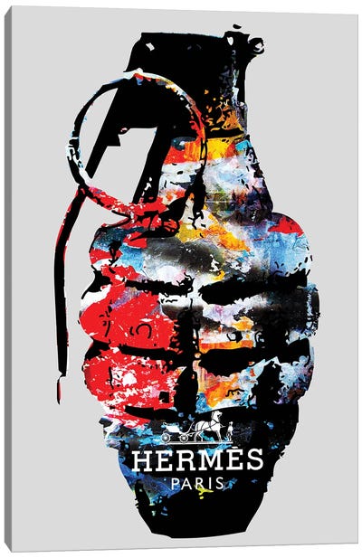 Grenade Hermes Canvas Art Print - Similar to Banksy