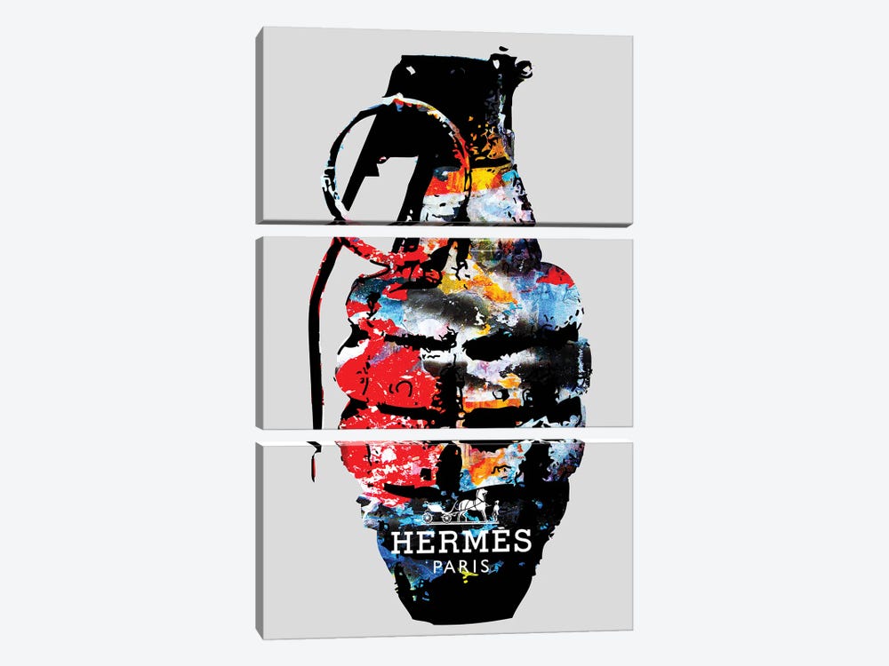Grenade Hermes by Morgan Paslier 3-piece Art Print