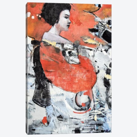 Red Sleeve Geisha Canvas Print #MPT24} by Mary Pratt Canvas Artwork