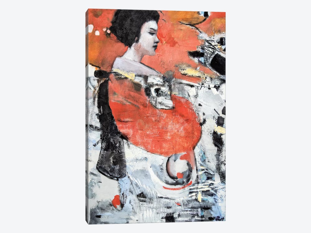 Red Sleeve Geisha by Mary Pratt 1-piece Canvas Print