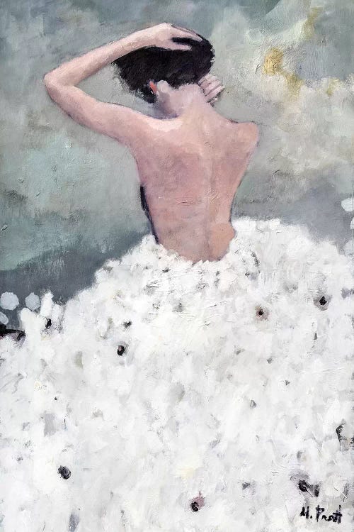 Evening Figure In White Dress