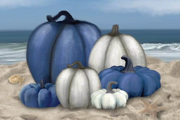 Matthew Piotrowicz: Pumpkins On The Beach by Matthew Piotrowicz