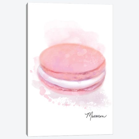 Dessert Macaron Pink Canvas Print #MPZ3} by Matthew Piotrowicz Canvas Art Print