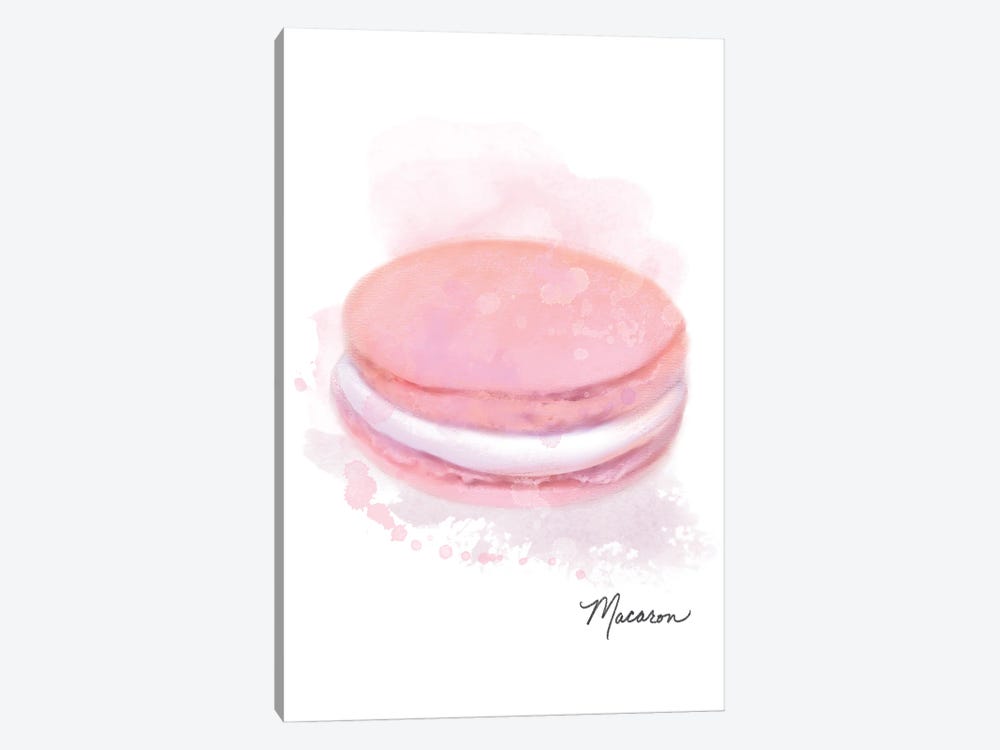 Dessert Macaron Pink by Matthew Piotrowicz 1-piece Canvas Wall Art