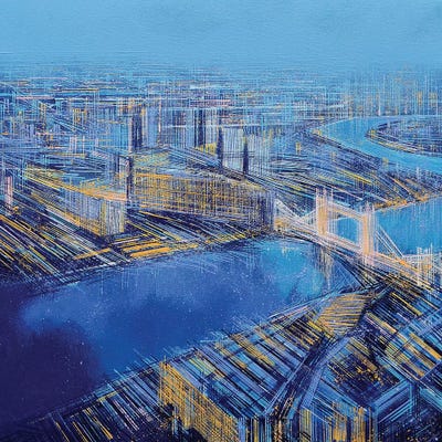 The Blue City by Marc Todd framed wall art