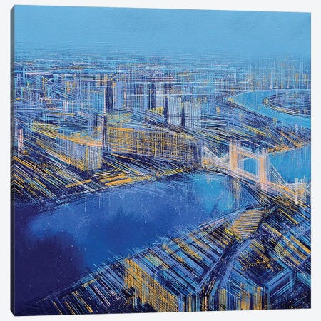 The Blue City Canvas Print #MRC11} by Marc Todd Canvas Artwork