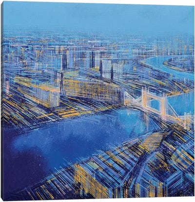 The Blue City Canvas Art Print
