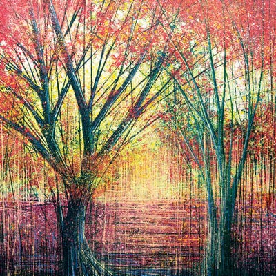 The Red Trees by Marc Todd framed wall art