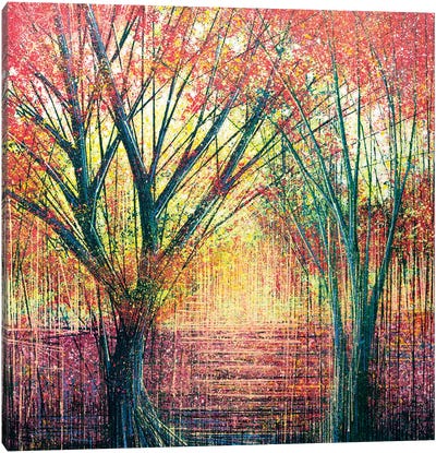 The Red Trees Canvas Art Print