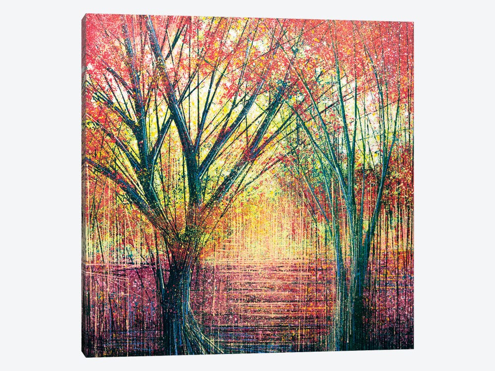 The Red Trees 1-piece Canvas Print