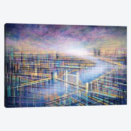 A Bright Night In London Canvas Print #MRC39} by Marc Todd Canvas Art