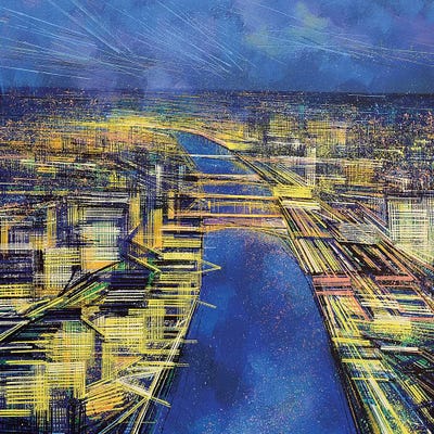 City Of Lights by Marc Todd framed wall art