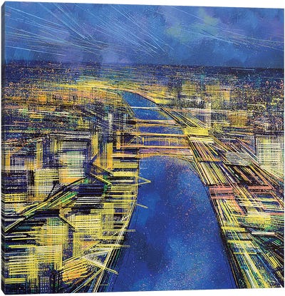 City Of Lights Canvas Art Print - Marc Todd