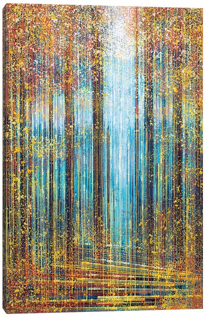 Autumn Trees In Sparkling Light Canvas Art Print - Enchanted Forests