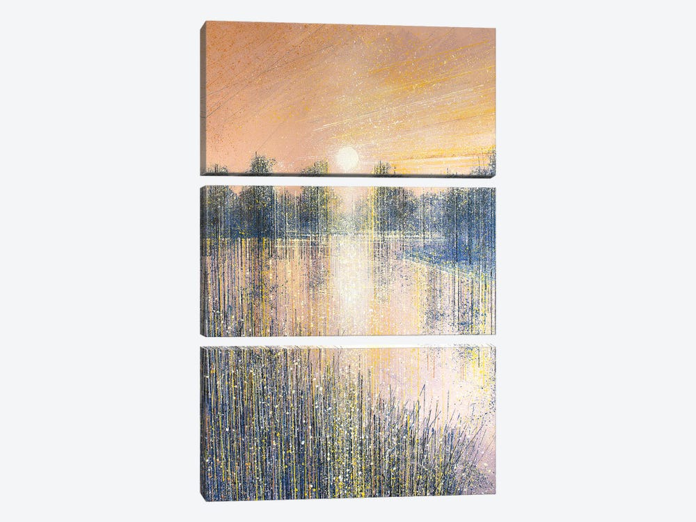 Sunset On The River by Marc Todd 3-piece Canvas Wall Art