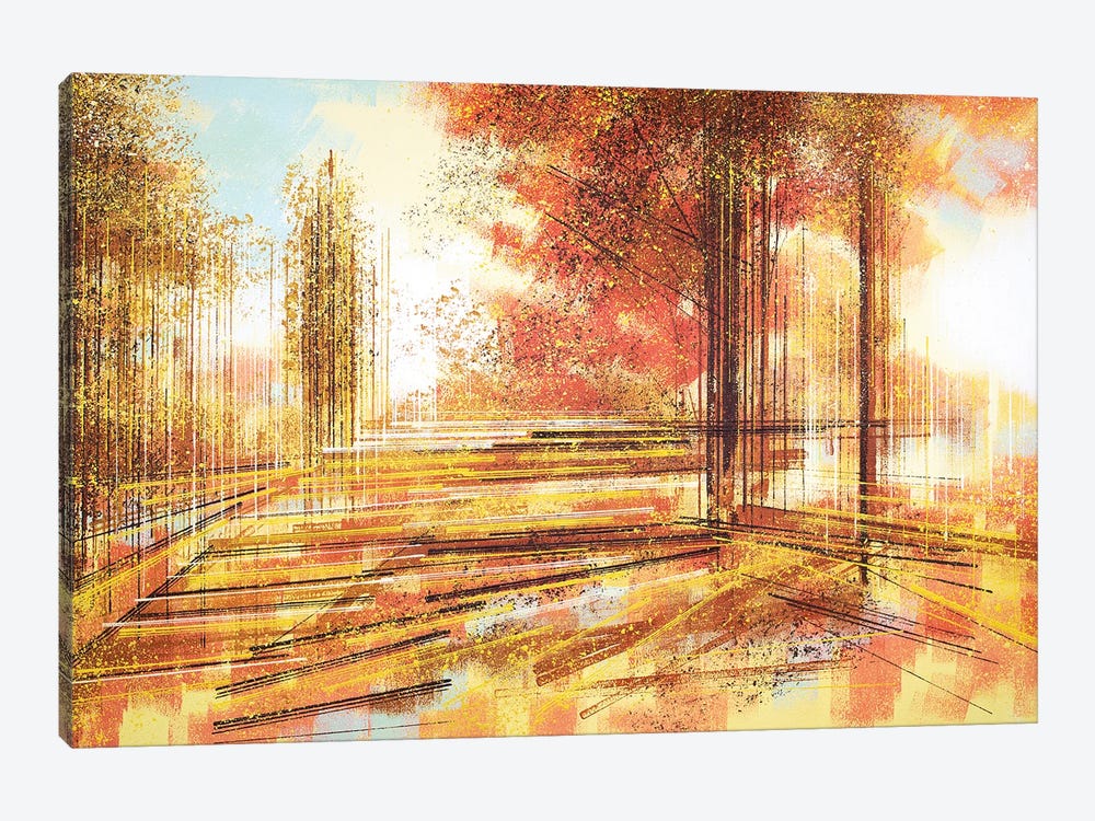 Autumn Trees In Warm Evening Light by Marc Todd 1-piece Canvas Wall Art