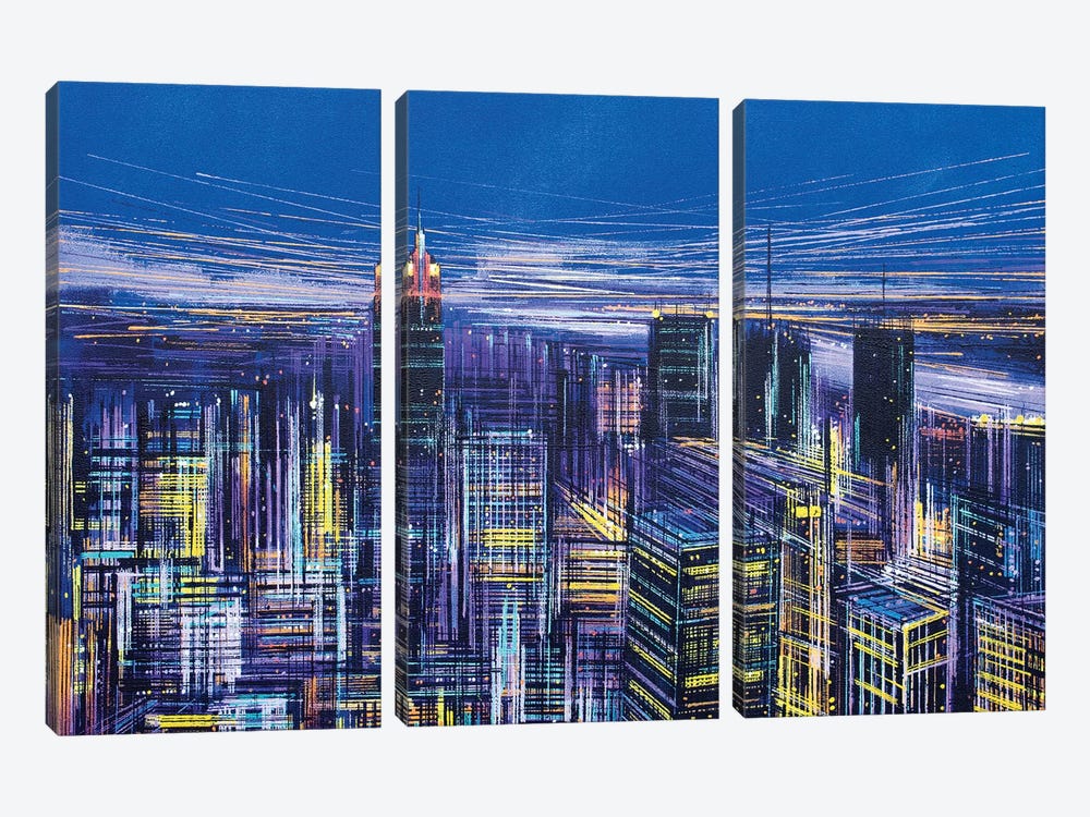 New York, New York! by Marc Todd 3-piece Canvas Wall Art