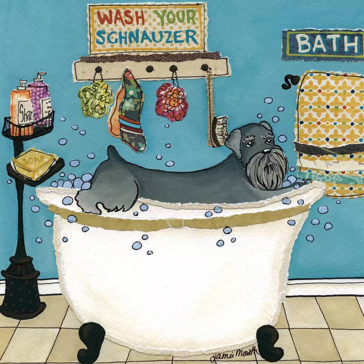 Wash Your Schnauzer by Jamie Morath wall art