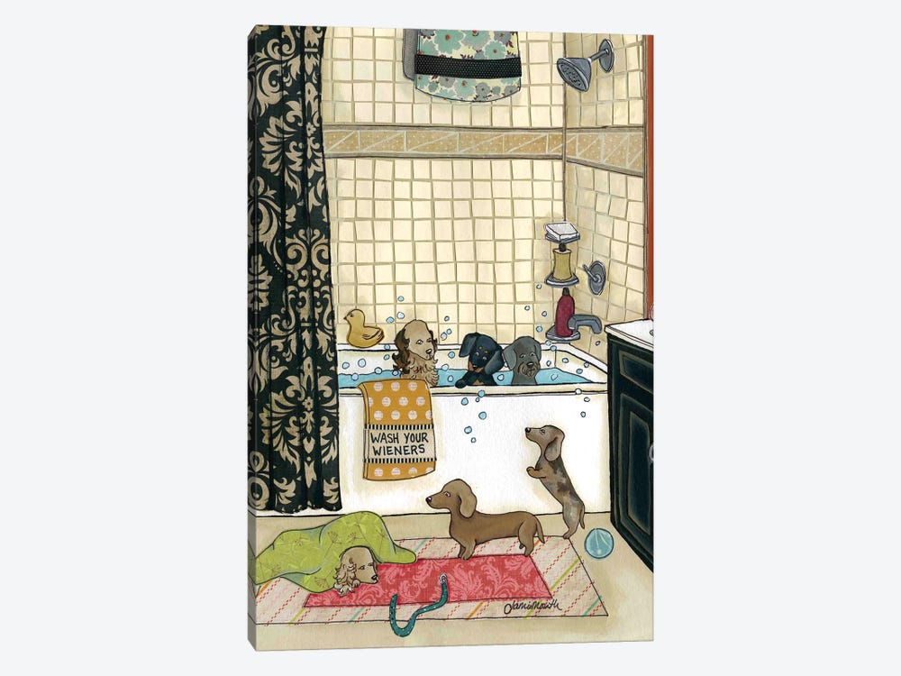 Wash Your Wieners by Jamie Morath 1-piece Canvas Wall Art