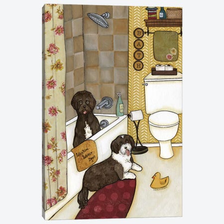 Washin Water Dogs Canvas Print #MRH114} by Jamie Morath Canvas Art Print