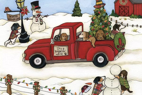 Dachshunds: Winter Wienerland by Jamie Morath