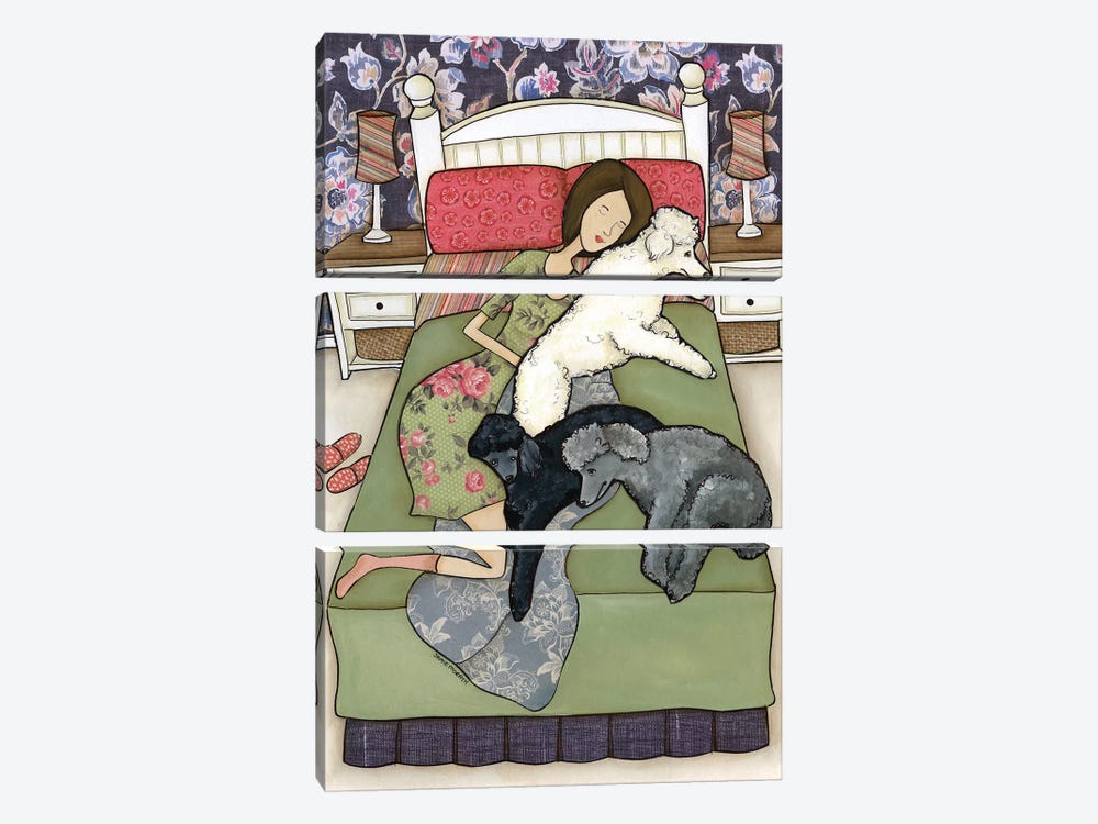 Napping Poodles by Jamie Morath 3-piece Art Print