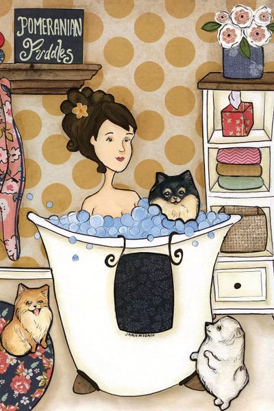 Pomeranians: Pomeranian Puddles by Jamie Morath