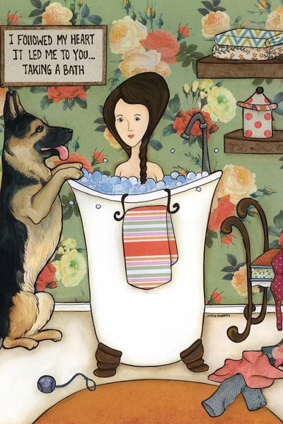 German Shepherds: Taking A Bath by Jamie Morath