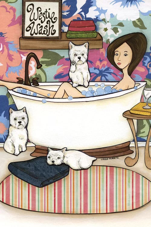 Westie Wash by Jamie Morath wall art