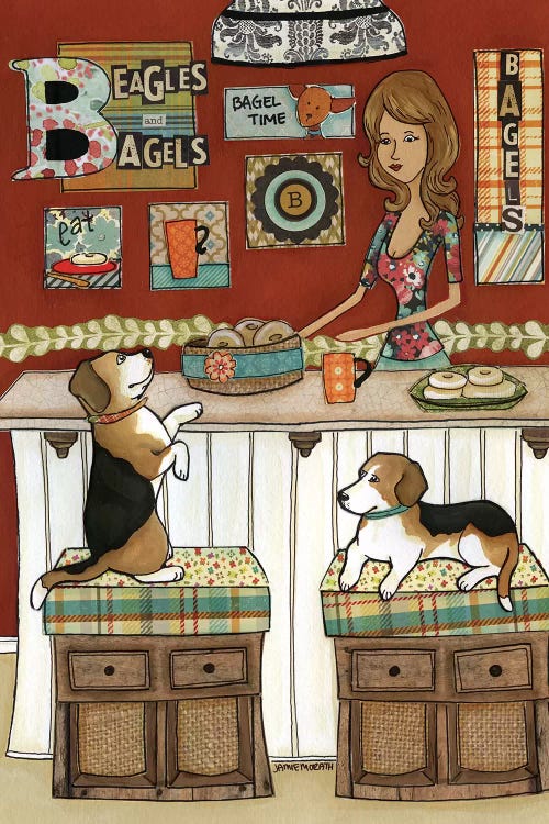 Beagles and Bagels by Jamie Morath wall art
