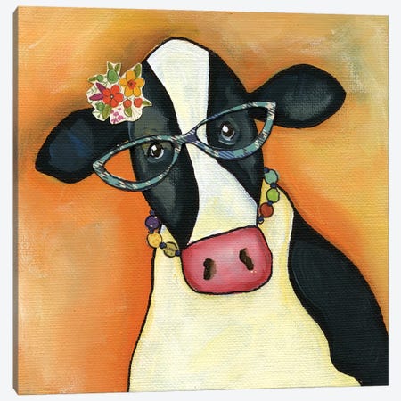 Cow Alice Canvas Print #MRH133} by Jamie Morath Canvas Wall Art