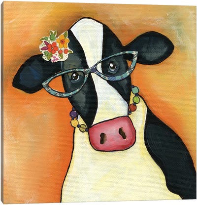 Cow Alice Canvas Art Print - Jamie Morath