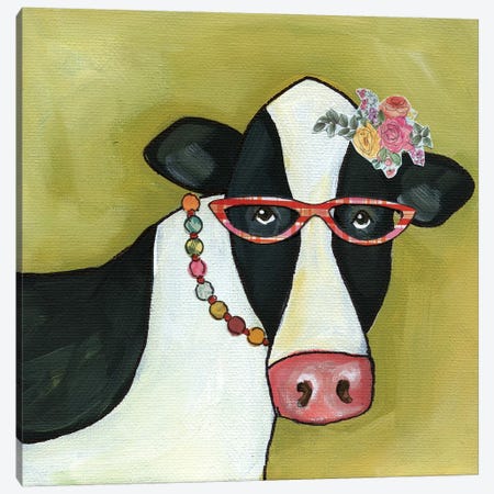 Cow Betty Canvas Print #MRH134} by Jamie Morath Canvas Print