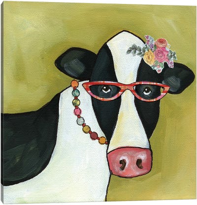 Cow Betty Canvas Art Print - Jamie Morath