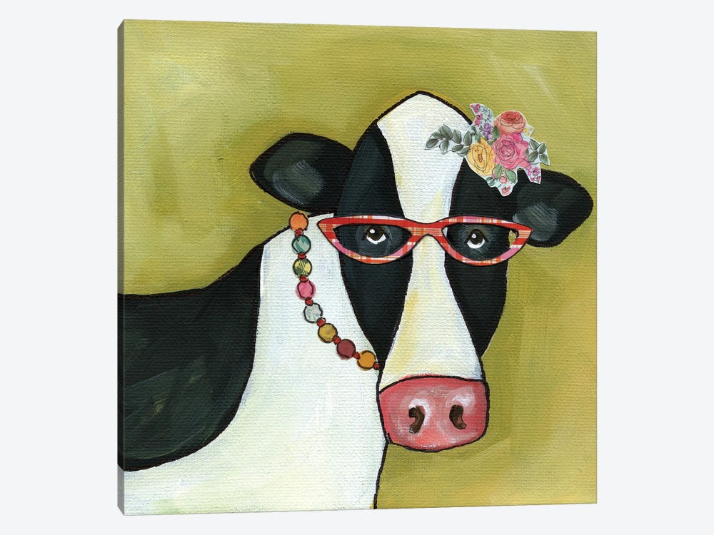 Cow Betty by Jamie Morath 1-piece Canvas Artwork