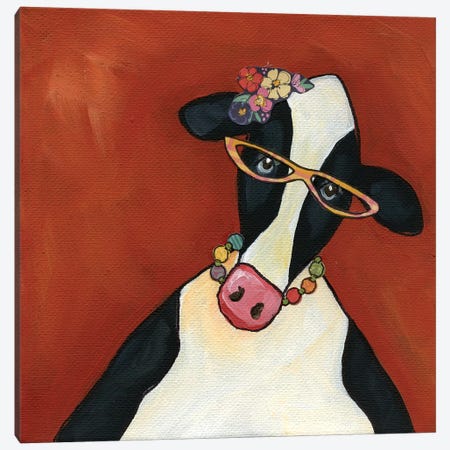 Cow Ethal Canvas Print #MRH136} by Jamie Morath Art Print