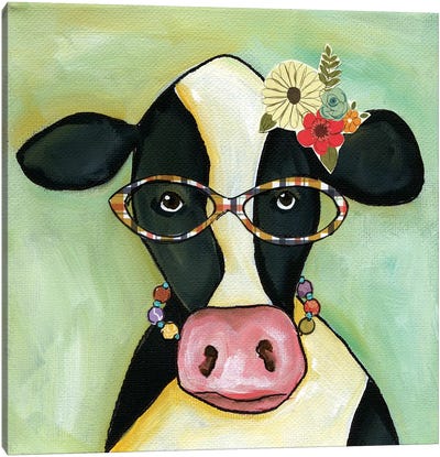 Cow Janice Canvas Art Print - Jamie Morath