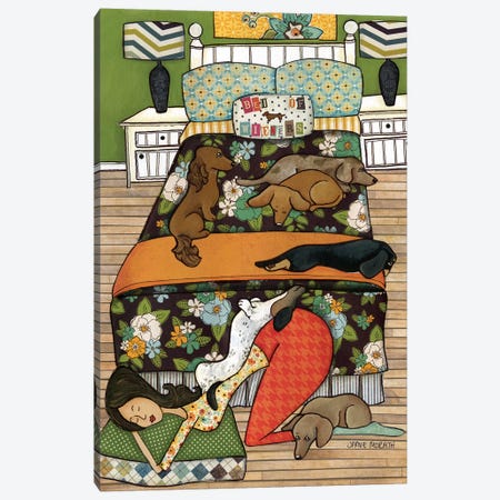 Bed of Wieners Canvas Print #MRH13} by Jamie Morath Art Print