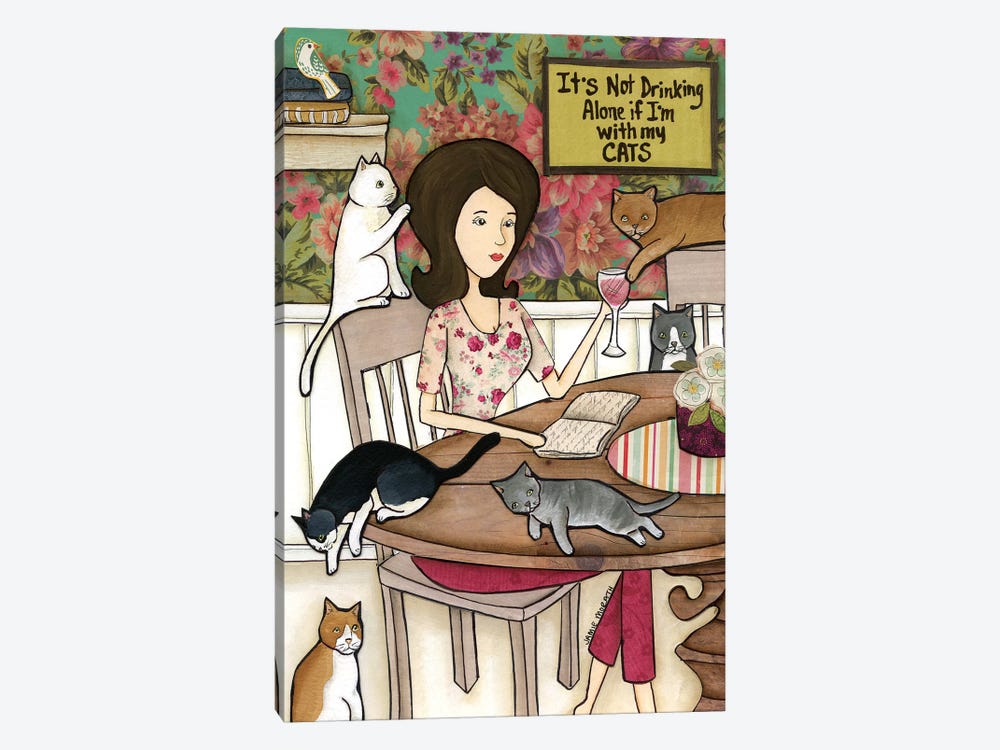 With My Cats by Jamie Morath 1-piece Art Print